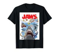 Jaws 50th Anniversary Poster Amity Island Collage 2-Sided T-Shirt