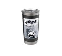 Jaws 50th Anniversary Poster Black & White Collage 2-Sided Stainless Steel Insulated Tumbler