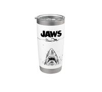 Jaws 50th Anniversary Poster Black & White Sketch 2-Sided Stainless Steel Insulated Tumbler