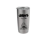 Jaws 50th Anniversary Poster Black & White Sketch 2-Sided Stainless Steel Insulated Tumbler