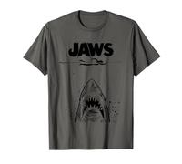 Jaws 50th Anniversary Poster Black & White Sketch 2-Sided T-Shirt