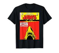 Jaws 50th Anniversary Poster Comic Book Style Front & Back T-Shirt
