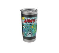 Jaws 50th Anniversary Poster Comic Chaos Style 2-Sided Stainless Steel Insulated Tumbler