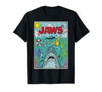 Jaws 50th Anniversary Poster Comic Chaos Style 2-Sided T-Shirt
