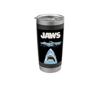 Jaws 50th Anniversary Poster Dark Water Front & Back Stainless Steel Insulated Tumbler
