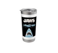 Jaws 50th Anniversary Poster Dark Water Front & Back Stainless Steel Insulated Tumbler