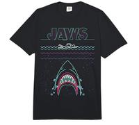 Jaws 50th Anniversary Poster Line Art Front & Back Comfort Colors Adult Heavyweight T-Shirt