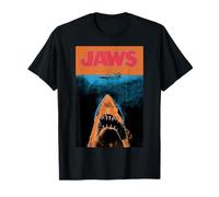 Jaws 50th Anniversary Poster Orange Contrast 2-Sided T-Shirt