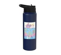 Jaws 50th Anniversary Poster Pastels Front & Back Stainless Steel Insulated Water Bottle
