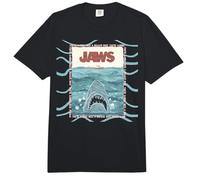 Jaws 50th Anniversary Poster Retro Waves Front & Back Comfort Colors Adult Heavyweight T-Shirt