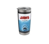 Jaws 50th Anniversary Poster Textured Style Front & Back Stainless Steel Insulated Tumbler