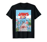 Jaws 50th Anniversary Poster Tropical Escape Front & Back T-Shirt