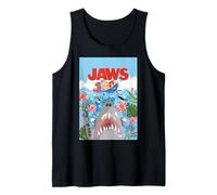 Jaws 50th Anniversary Poster Tropical Escape Front & Back Tank Top