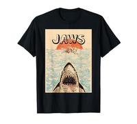 Jaws 50th Anniversary Poster Vintage Style Front & Back T-Shirt