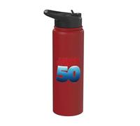 Jaws 50th Logo Dark Gradient Stainless Steel Insulated Water Bottle