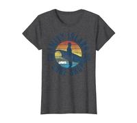 Jaws Amity Island Surf Shop 1975 Retro Logo T-Shirt, Women, Dark Heather Grey, Small