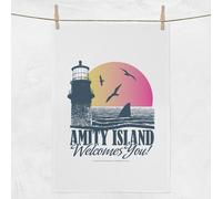 Jaws Amity Island Tea Towel