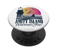 Jaws Amity Island Welcomes You Shark Fin Sunset PopSockets Adhesive PopGrip