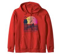 Jaws Amity Island Welcomes You Sunset Zip Hoodie