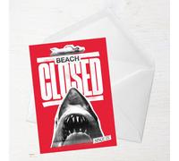 Jaws Beach Closed Greetings Card - Large Card