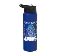 Jaws Beach Closed Neon Shark Stainless Steel Insulated Water Bottle