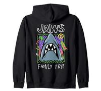 Jaws Family Trip Shark Encounter Doodle Zip Hoodie