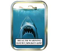 JAWS FISHING 2oz TOBACCO TIN,PILL BOX,BACCY TIN