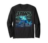 Jaws Great White Shark Description Blueprint Long Sleeve T-Shirt