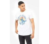 Jaws Men's Amity Surf Shop T-Shirt White | Size: Small Jaws White S