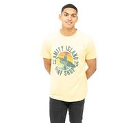 Jaws Men's Amity Surf Shop T-Shirt, Yellow, Small