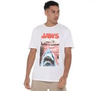 Jaws Men's Punk Poster T-Shirt White | Size: Large Jaws White L
