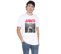 Jaws Men's Vintage Poster T-Shirt in White | Size: Large Jaws White L