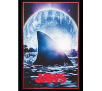 Jaws Moonlit Shark Fin Limited Edition A3 Art Print - Officially Licensed, Hand Numbered, Certificate Included