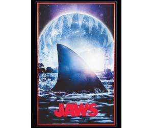 Jaws Moonlit Shark Fin Limited Edition A3 Art Print - Officially Licensed, Hand Numbered, Certificate Included