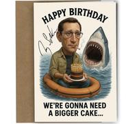 Jaws Movie Birthday Card Reproduction Pre Printed #1980