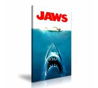 Jaws Movie Shark Canvas Wall Art Picture Print - For Modern Family Home Office Hotel Decoration (XL: 61cm X 91cm)