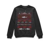 Jaws Official Christmas Great White Christmas Sweatshirt - Black | Size: XL Jaws Black XL