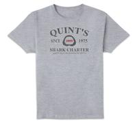 Jaws Official Quint's Shark Charter T-Shirt in Grey Jaws Grey One Size