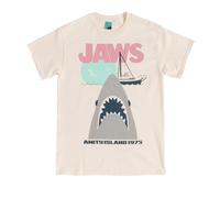 Jaws Pastel Shark Natural T Shirt White