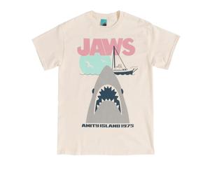 Jaws Pastel Shark Natural T Shirt White