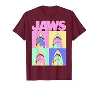 Jaws Retro Grid Box Up T-Shirt, Men, Burgundy, 3X-Large