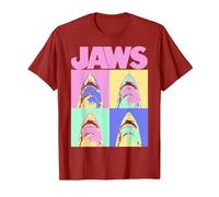 Jaws Retro Grid Box Up T-Shirt, Men, Cranberry Red, XX-Large