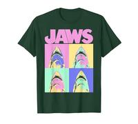 Jaws Retro Grid Box Up T-Shirt, Men, Dark Green, X-Large