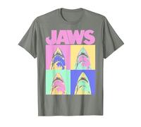 Jaws Retro Grid Box Up T-Shirt, Men, Olive Heather, X-Large
