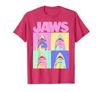 Jaws Retro Grid Box Up T-Shirt, Men, Red Heather, Large