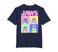 Jaws Retro Grid Box Up T-Shirt, Men's Big and Tall, Navy Blue, 6X Tall