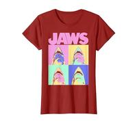 Jaws Retro Grid Box Up T-Shirt, Women, Cranberry Red, XX-Large