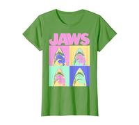 Jaws Retro Grid Box Up T-Shirt, Women, Grass Green, X-Large