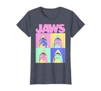 Jaws Retro Grid Box Up T-Shirt, Women, Heather Blue, Large