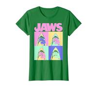 Jaws Retro Grid Box Up T-Shirt, Women, Kelly Green, X-Small